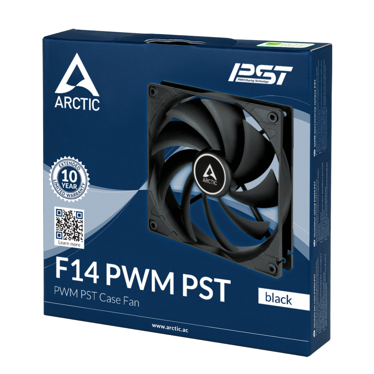 ARCTIC F14 PWM PST Boitier PC Ventilateur 14 cm Noir 1 pice(s)