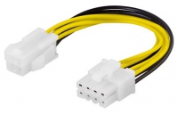 Deltaco SSI-44 - 0,1 m - PCI-E (8-pin) - ATX (4-pin) - Schwarz - Wei - Gelb