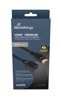 MediaRange MRCS256 c�ble HDMI 2 m HDMI Type A (Standard) Noir