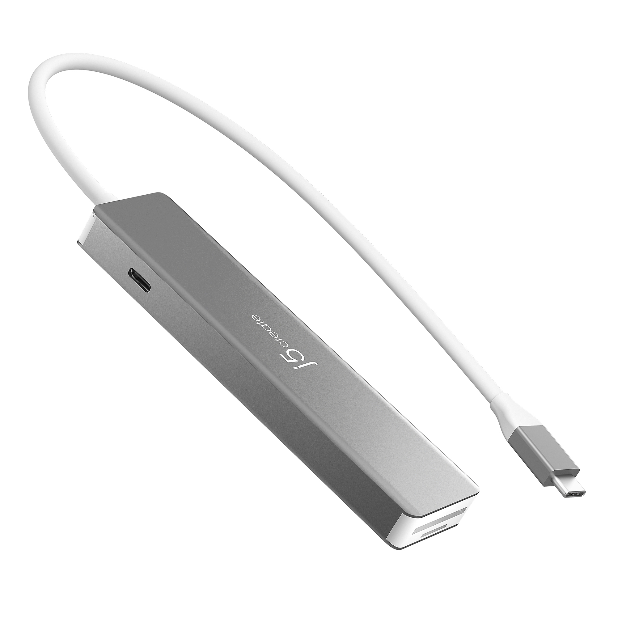 j5create JCD390-N station daccueil Avec fil USB 3.2 Gen 2 (3.1 Gen 2) Type-C Argent, Blanc
