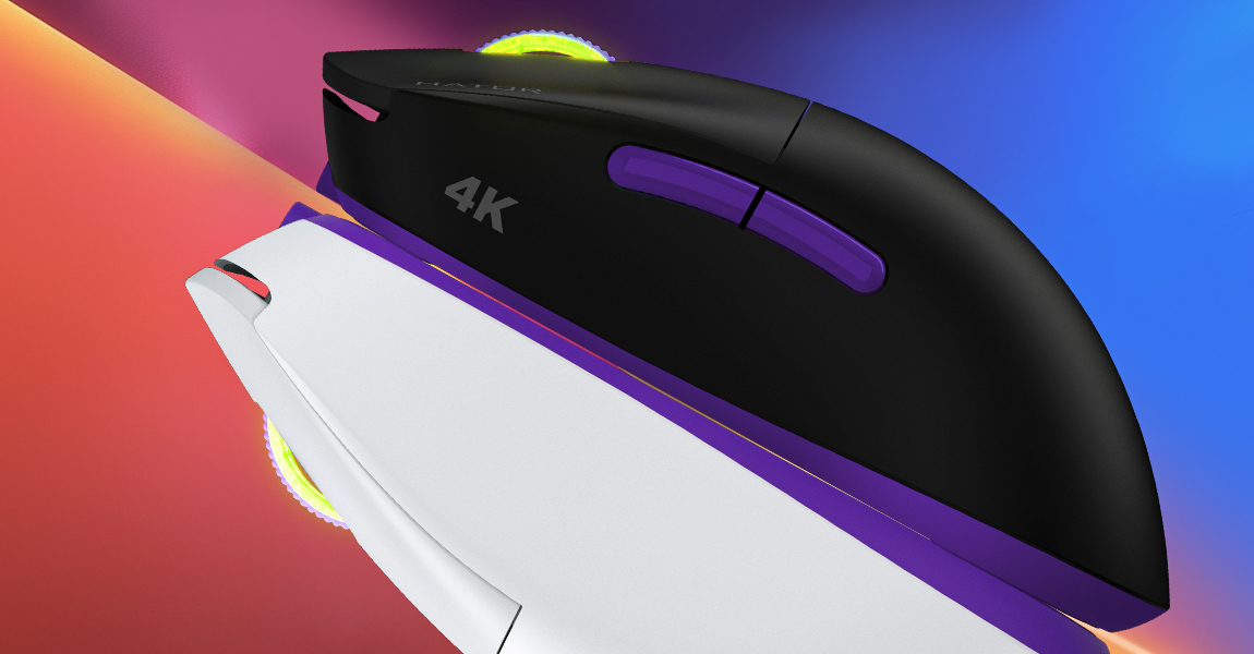 HATOR Quasar 2 Ultra 4K Wireless mouse Home Right-hand RF Wireless + Bluetooth + USB Type-A Optical 26000 DPI