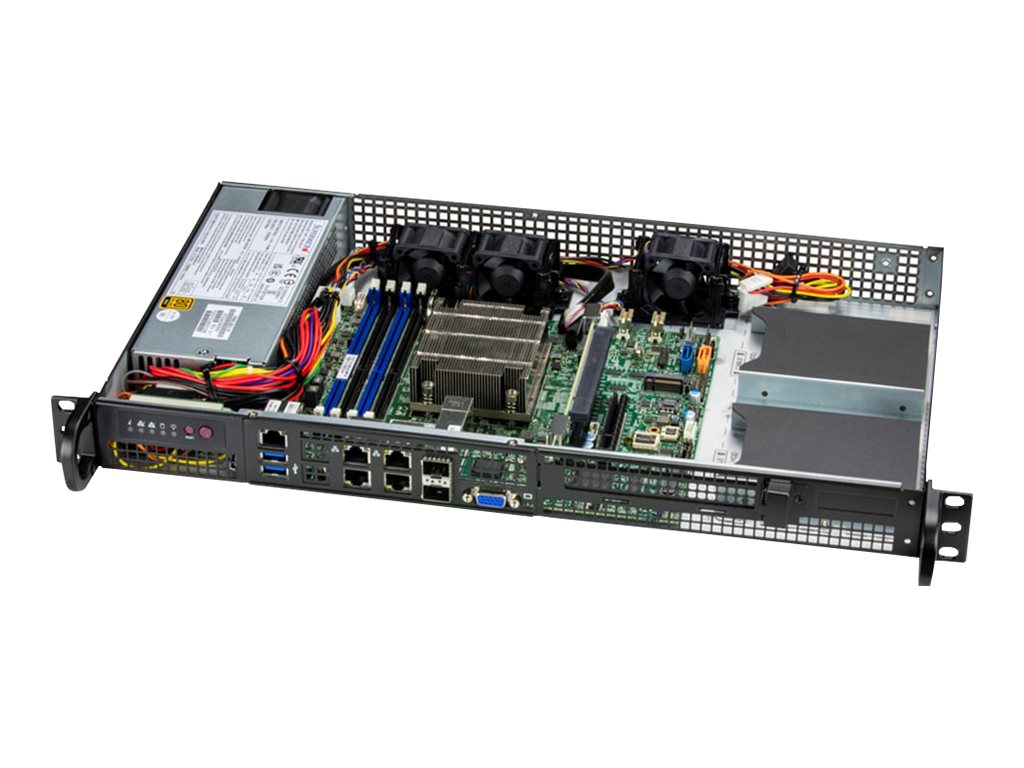 Supermicro IoT SuperServer 510D-8C-FN6P - Server - Rack-Montage - 1U - 1-Weg - keine CPU - RAM 0 GB - SATA/PCI Express 6.4 cm (2.5)