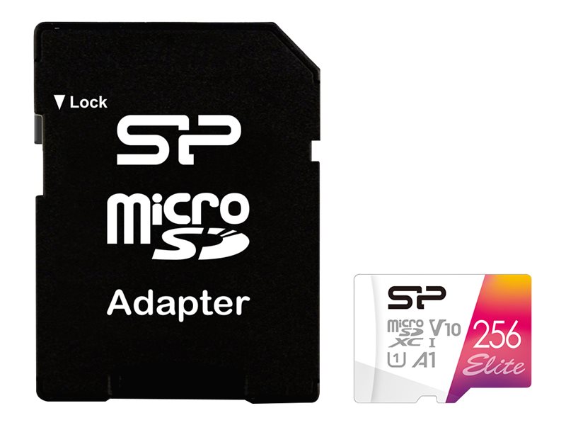 Silicon Power Elite - Flash-Speicherkarte (microSDXC-an-SD-Adapter inbegriffen)