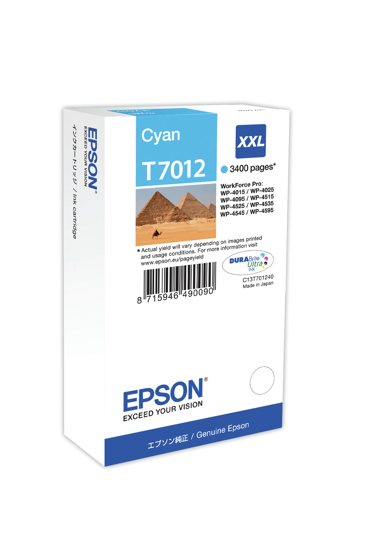Epson T7012 - 34.2 ml - Gre XXL - Cyan - original
