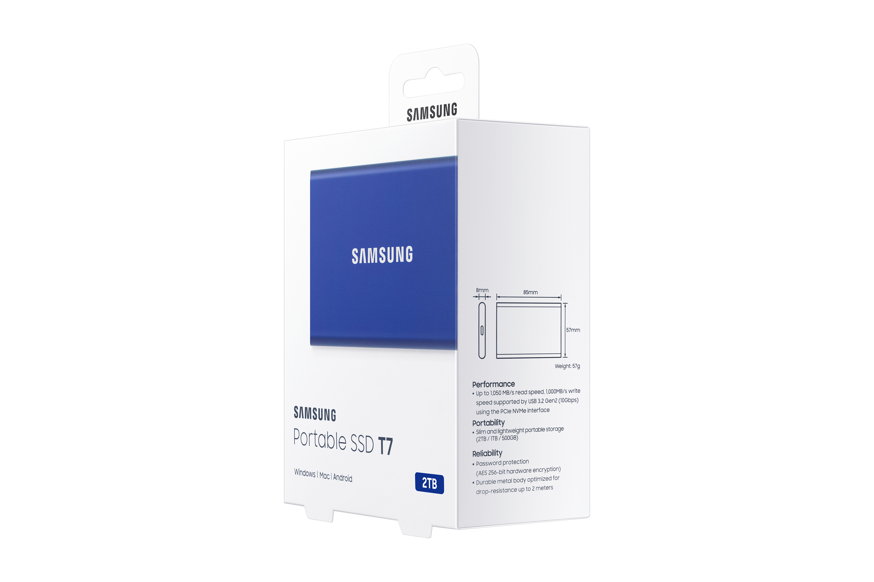 Samsung Portable SSD T7 2TB (MU-PC2T0H/WW)