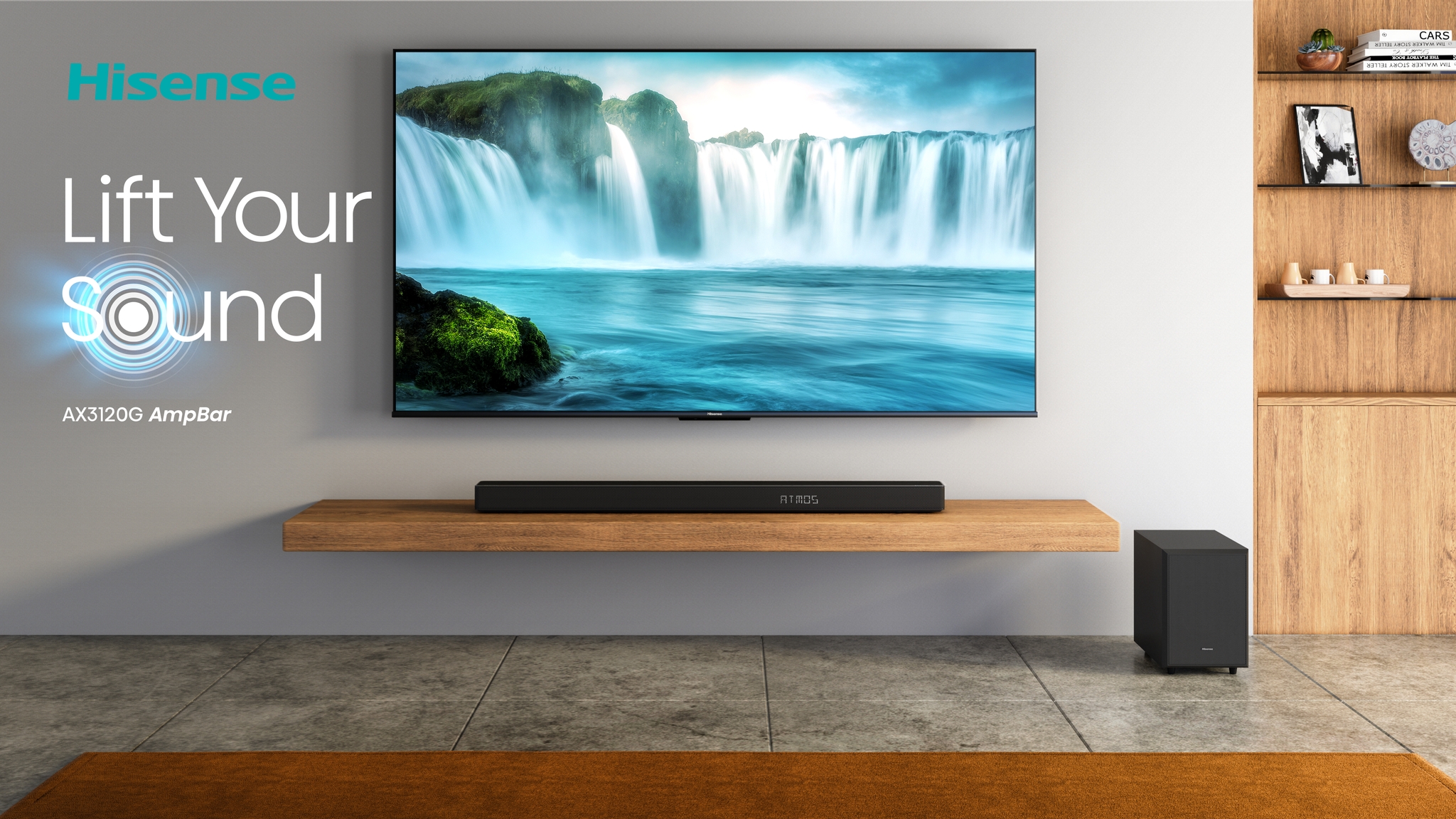 Hisense AX3120G soundbar speaker Black 3.1.2 channels 360 W