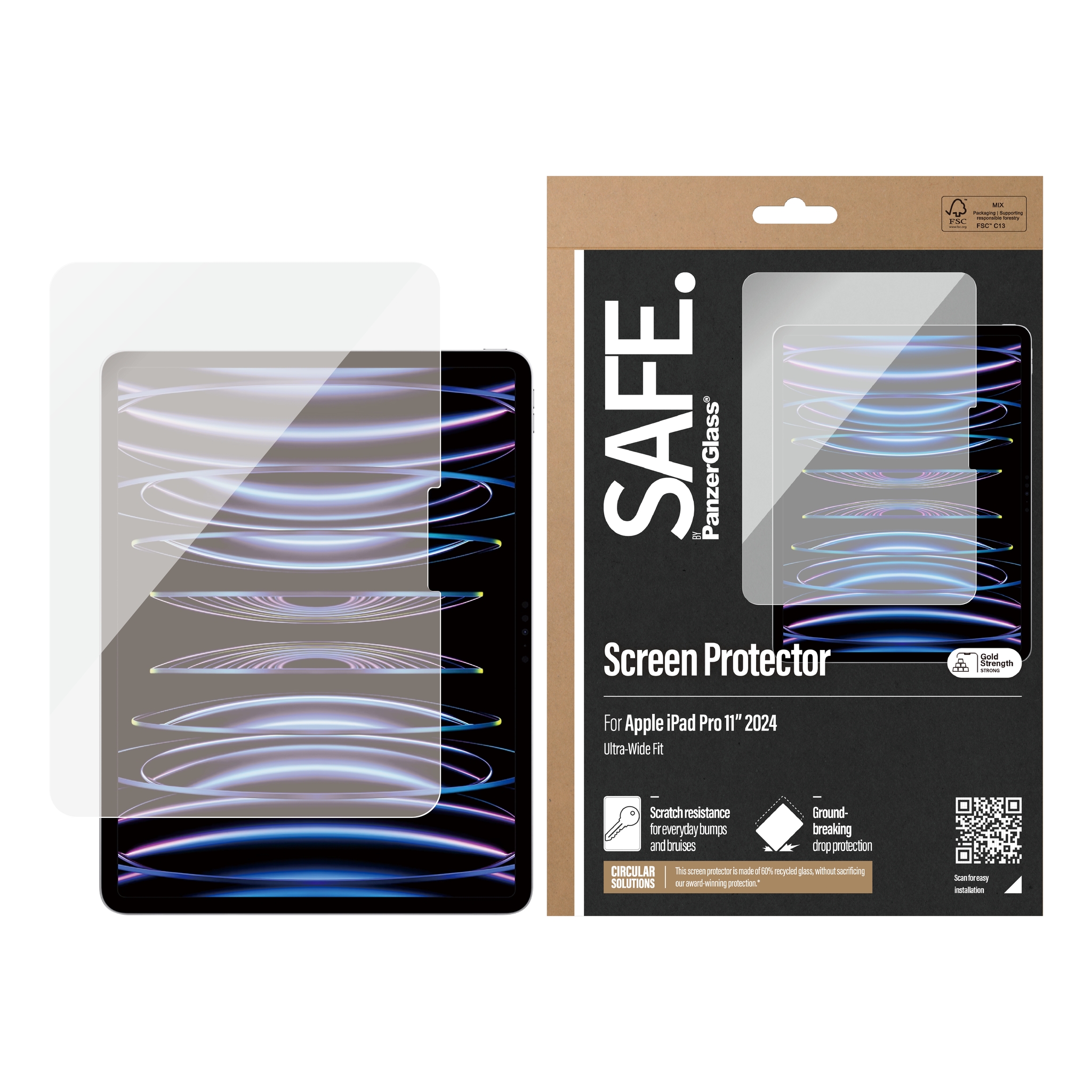 PanzerGlass SAFE by Screen Protector iPad Pro 11 Inch 2024 Ultra-Wide