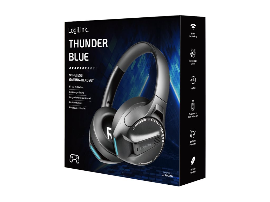 LogiLink THUNDER BLUE - Headset - ohrumschlie�end
