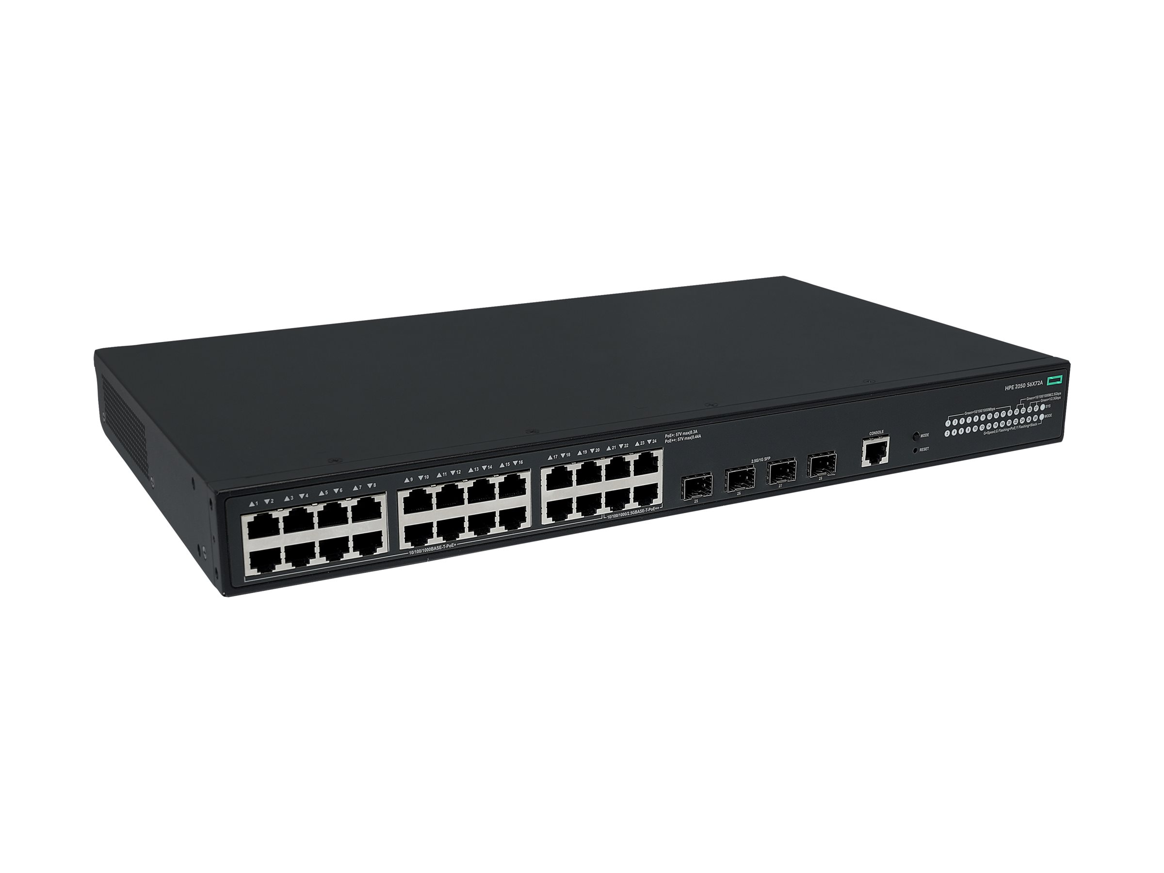 HPE Networking Comware 5050EI 20p 10/100/1000BT PoE+ 4p SmtRt 1/2.5GbE PoE++ 4p SFP 1G/2.5G - Switch - managed - 20 x 10/100/1000Base-T (PoE+)