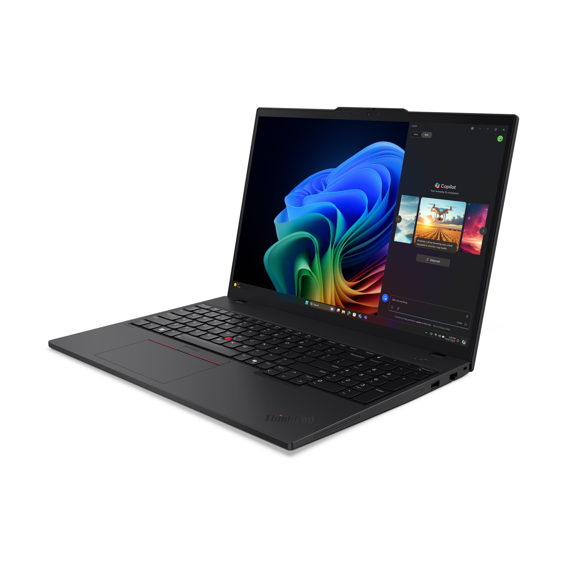 Lenovo ThinkPad T16 Gen 4 (AMD) Copilot+ PC AMD Ryzen AI 7 PRO 350 Port�til 40,6 cm (16) WUXGA 64 GB DDR5-SDRAM 1 TB SSD Wi-Fi 7 (802.11be) Windows 11 Pro Alem�n Negro