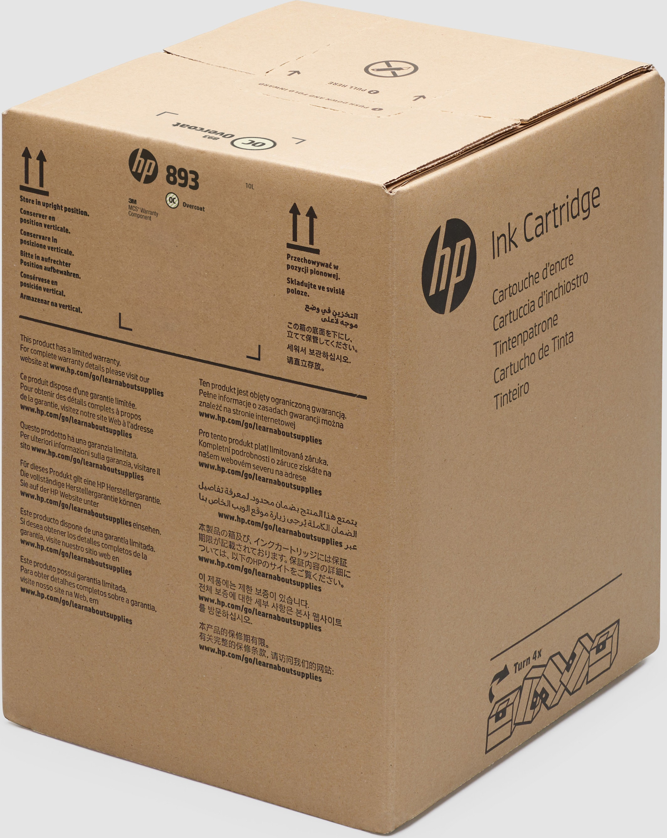 HP 893 10-liter Overcoat Latex Ink Cartridge