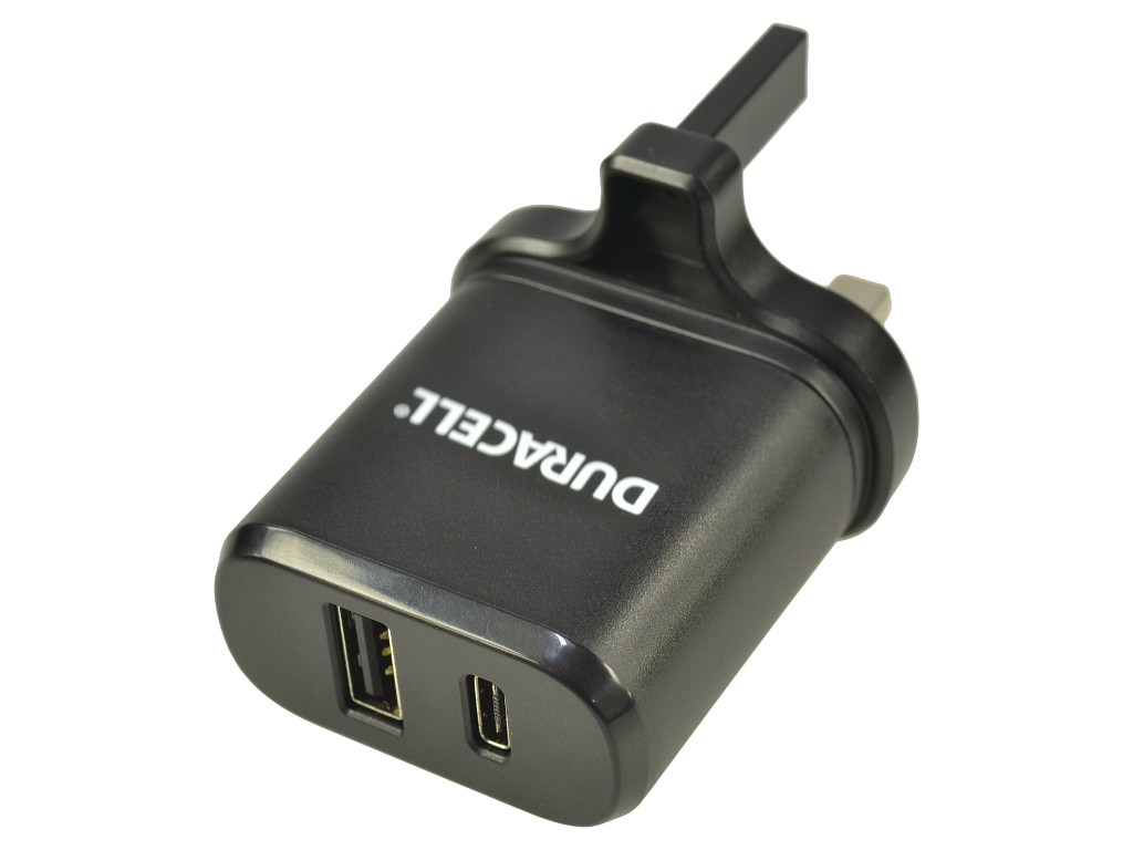 Duracell DRACUSB6-UK cargador de dispositivo m�vil Smartphone, Tableta Negro Corriente alterna Interior