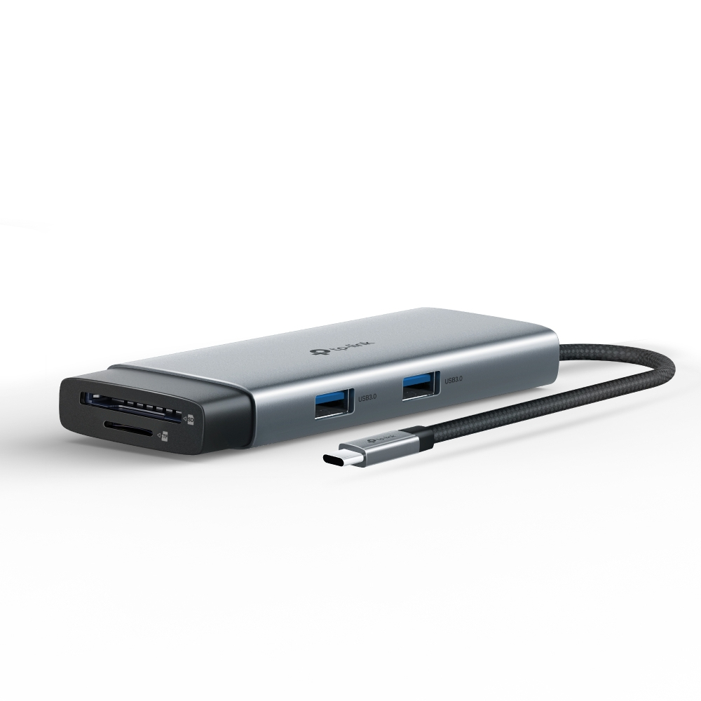 TP-Link UH7021C hub de interfaz USB Tipo C 5000 Mbit/s Aluminio, Negro