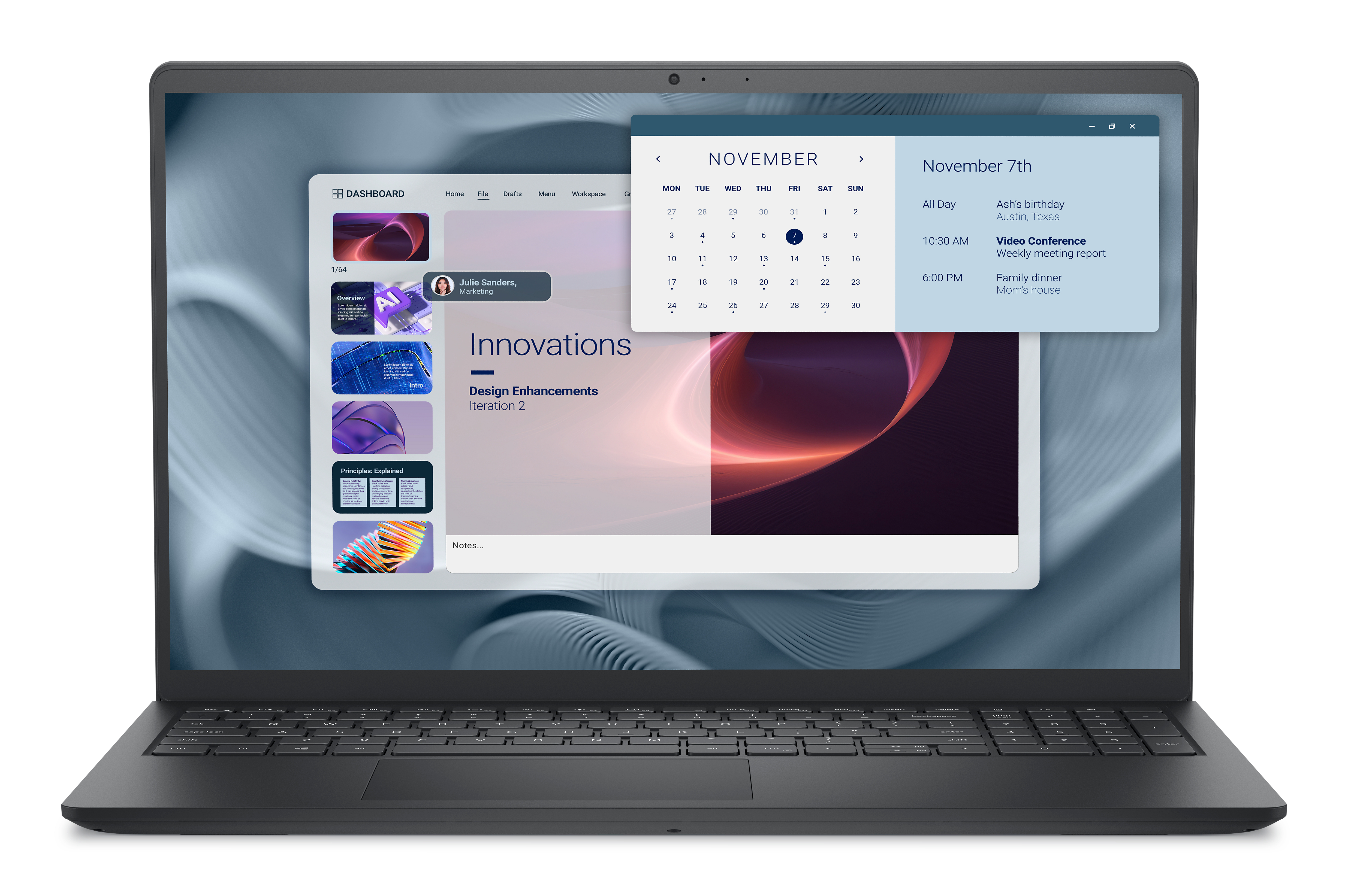DELL Pro 15 Essential PV15250 Intel� Core i7 i7-1355U Ordinateur portable 39,6 cm (15.6) Full HD 16 Go DDR5-SDRAM 1 To SSD Wi-Fi 6 (802.11ax) Windows 11 Pro Allemand Noir