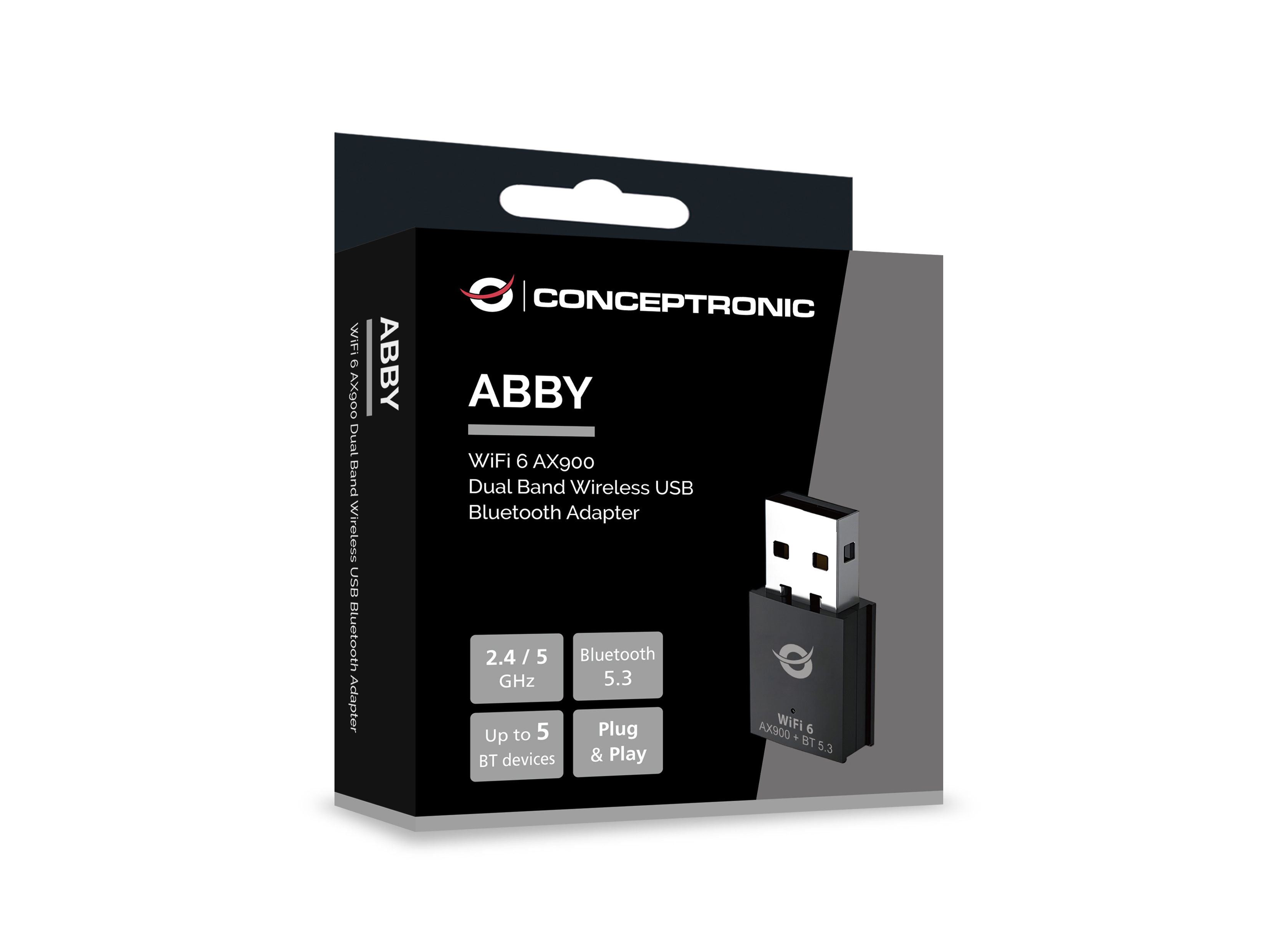 Conceptronic ABBY26B scheda di rete e adattatore WLAN / Bluetooth 900 Mbit/s