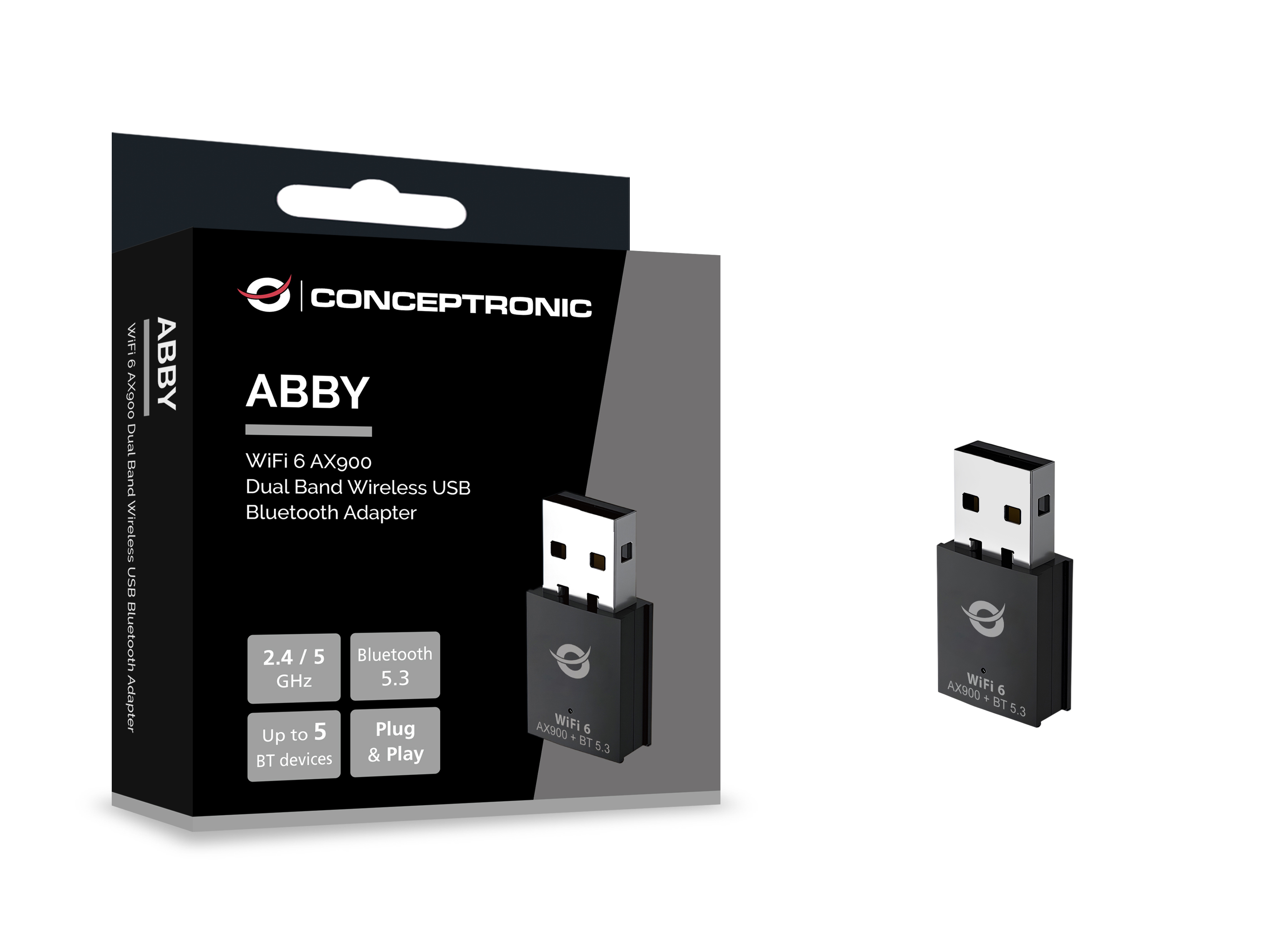 Conceptronic ABBY26B scheda di rete e adattatore WLAN / Bluetooth 900 Mbit/s