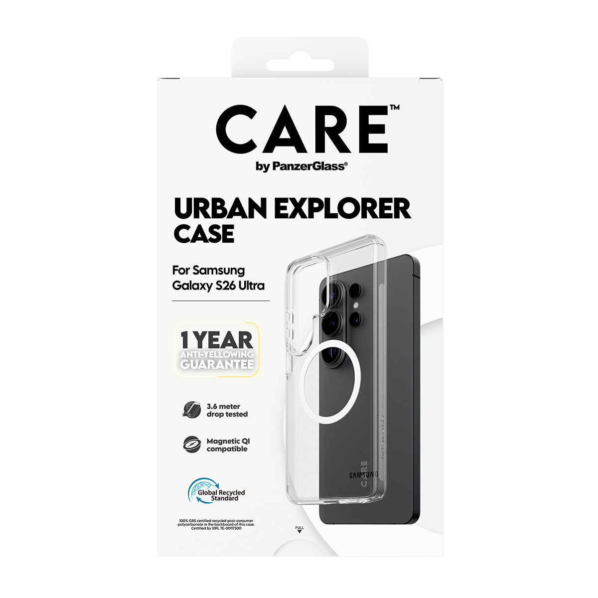 PanzerGlass PG CARE Samsung S26 Ultra Urban bily Qi