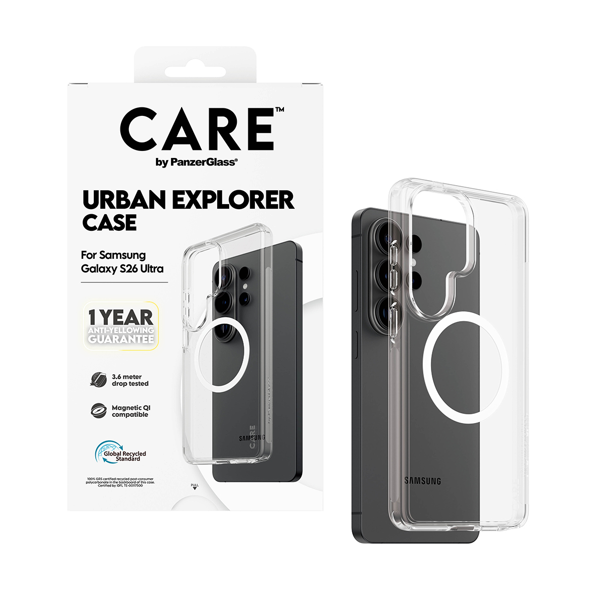 PanzerGlass PG CARE Samsung S26 Ultra Urban bily Qi