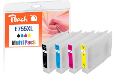 Peach Patrone Epson No. 755XL PEA Multi-Pack REM FW - Kompatibel - Schwarz