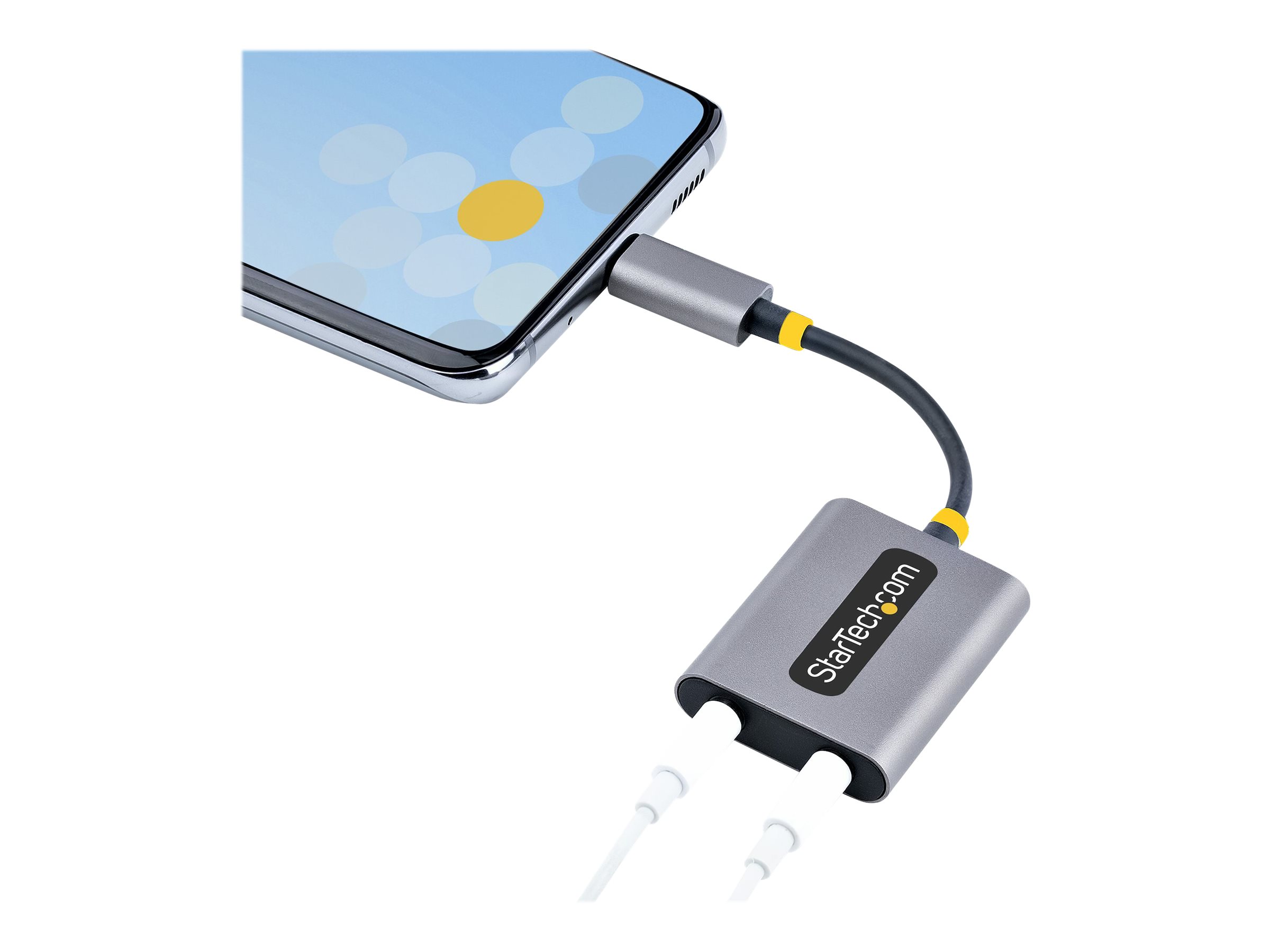 Adaptateur Audio USB-C Mâle vers Double Jack 3.5mm Femelle, Casque