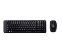 Logitech MK220 - Standard - Kabellos - RF Wireless - Schwarz - Maus enthalten