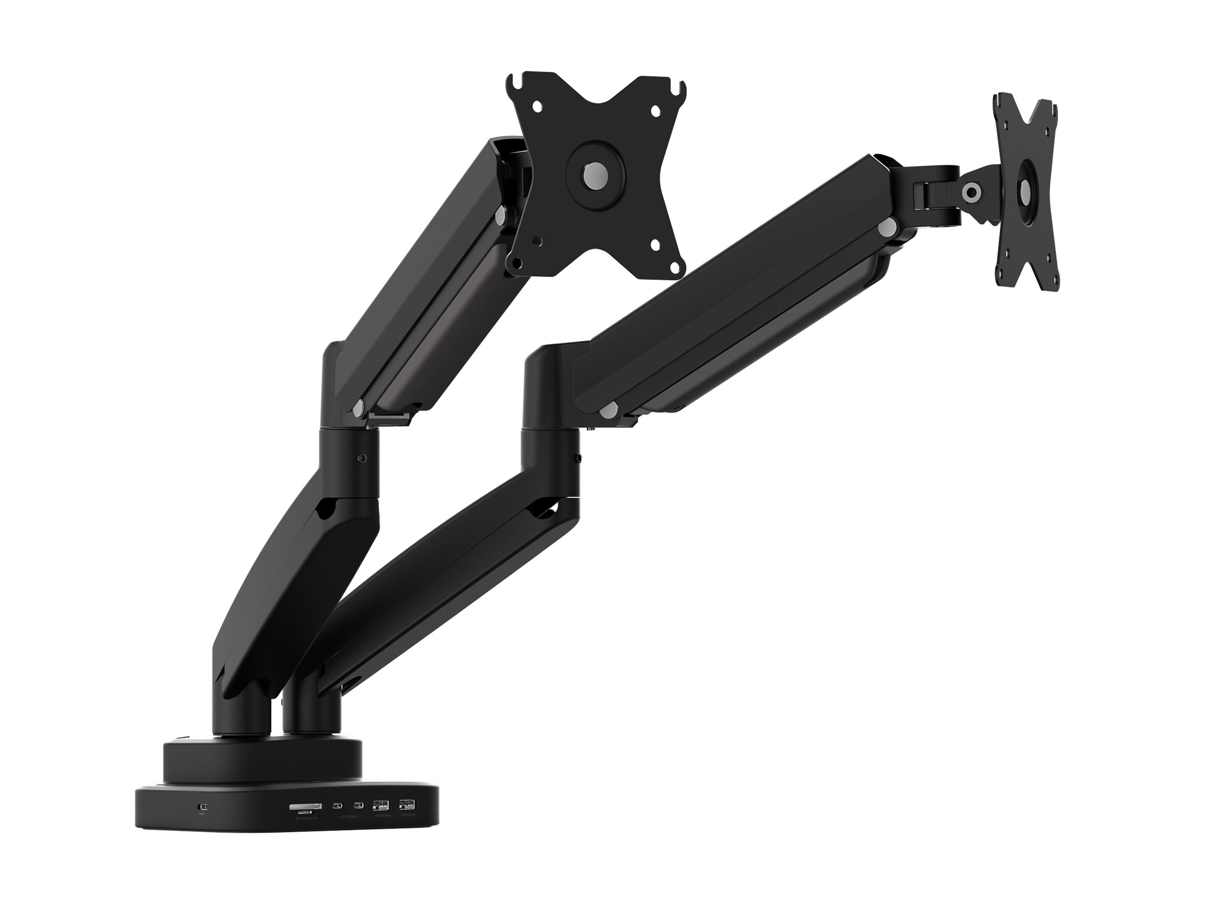 j5create JTSA302 - Befestigungskit (Monitorarm, Klemmmontagesockel, Tischplattenbohrung) - fr 2 LCD-Displays - ergonomic, dual, with docking station - Aluminium, Kunststoff, Stahl - Schwarz - Bildschirmgre: bis zu 81,3 cm (bis zu 32 Zoll)