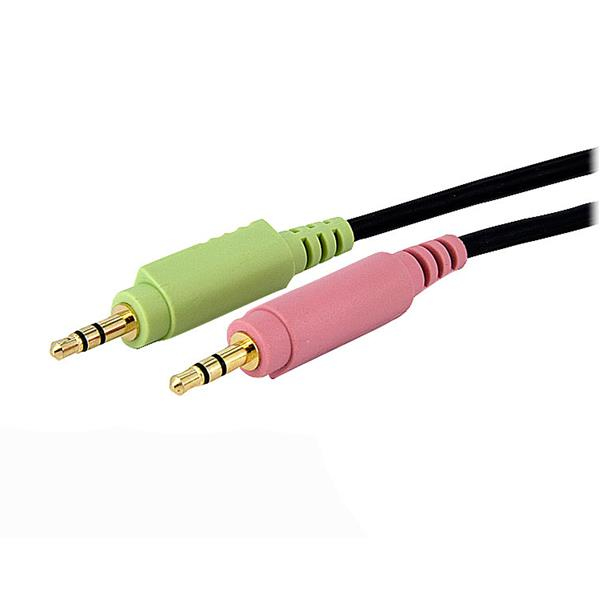StarTech.com Cable de 4,5m para Switch Conmutador KVM 4en1 DVI-D Dual Link Doble Enlace USB con Audio Micrfono