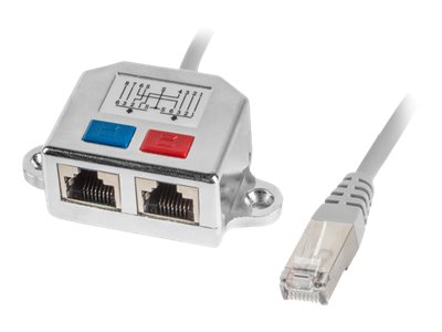 Lanberg Netzwerk-Splitter - RJ-45 (M) zu RJ-45 (W)