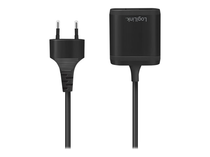 LogiLink Netzteil - 12 Watt - Fast Charge - 2 Ausgabeanschlussstellen (USB, USB-C)