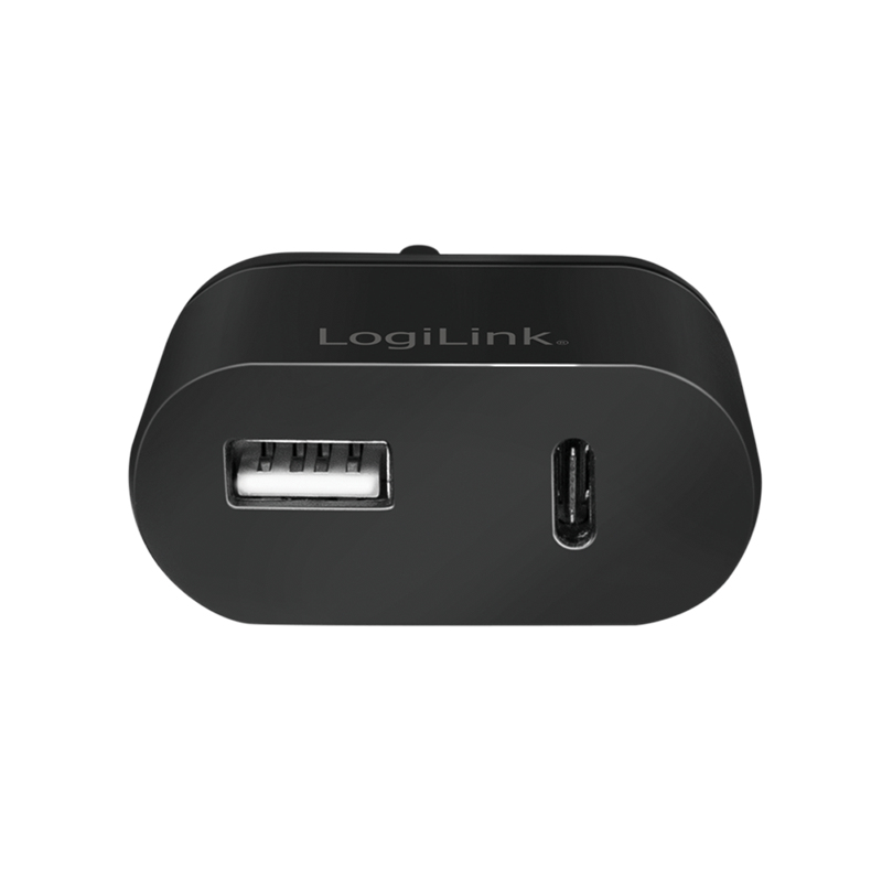 LogiLink Netzteil - 12 Watt - Fast Charge - 2 Ausgabeanschlussstellen (USB, USB-C)