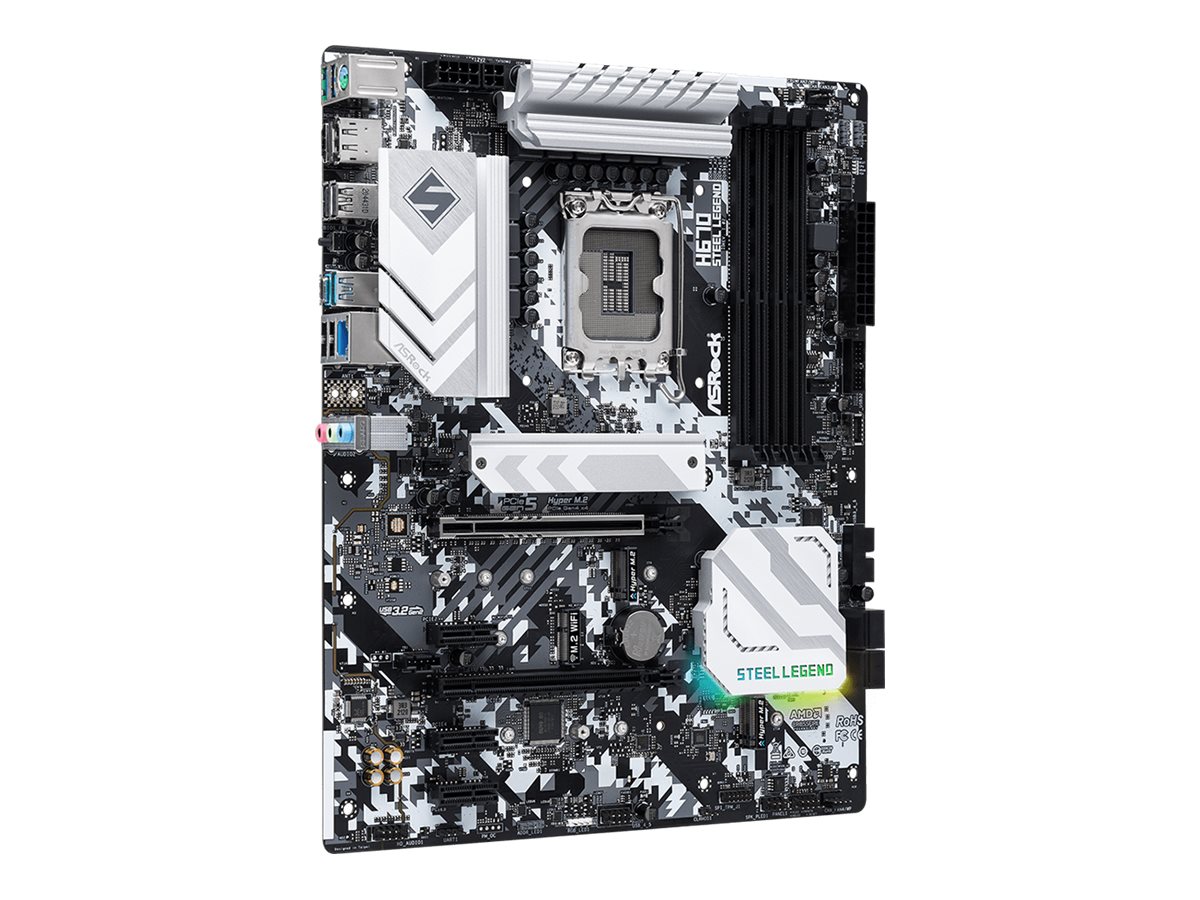 ASRock H670 Steel Legend - Motherboard - ATX - LGA1700-Sockel - H670 Chipsatz - USB-C Gen2, USB 3.2 Gen 1, USB 3.2 Gen 2, USB-C Gen 2x2 - 2.5 Gigabit LAN - Onboard-Grafik (CPU erforderlich)