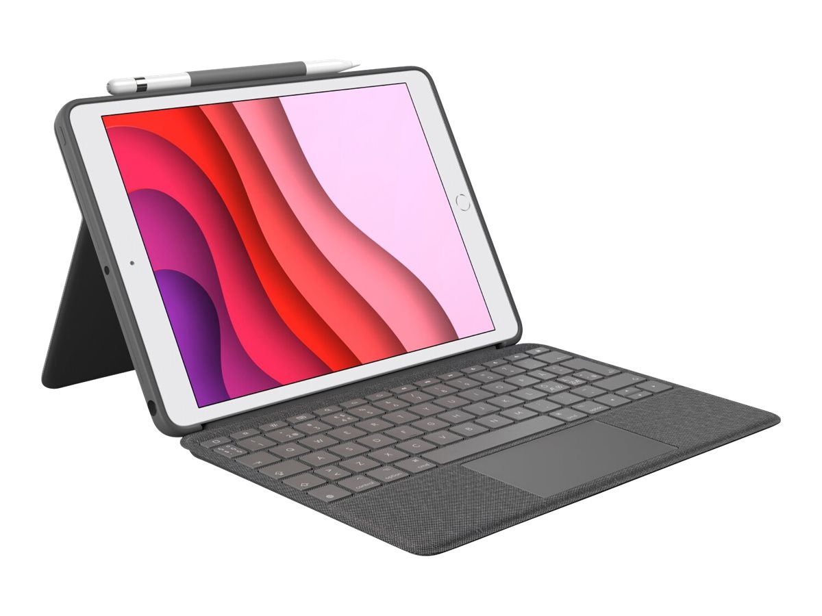 Logitech Combo Touch Gris Smart Connector QWERTY Danois, Finlandais, Norvgien, Sudois
