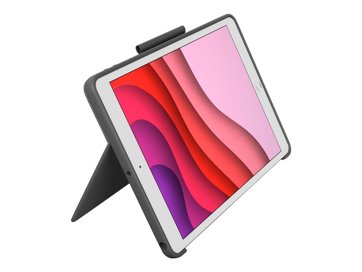 Logitech Combo Touch - Tastatur und Foliohlle - mit Trackpad - hintergrundbeleuchtet - Apple Smart connector - QWERTY - Nordisch (Dnisch/Finnisch/Norwegisch/Schwedisch)