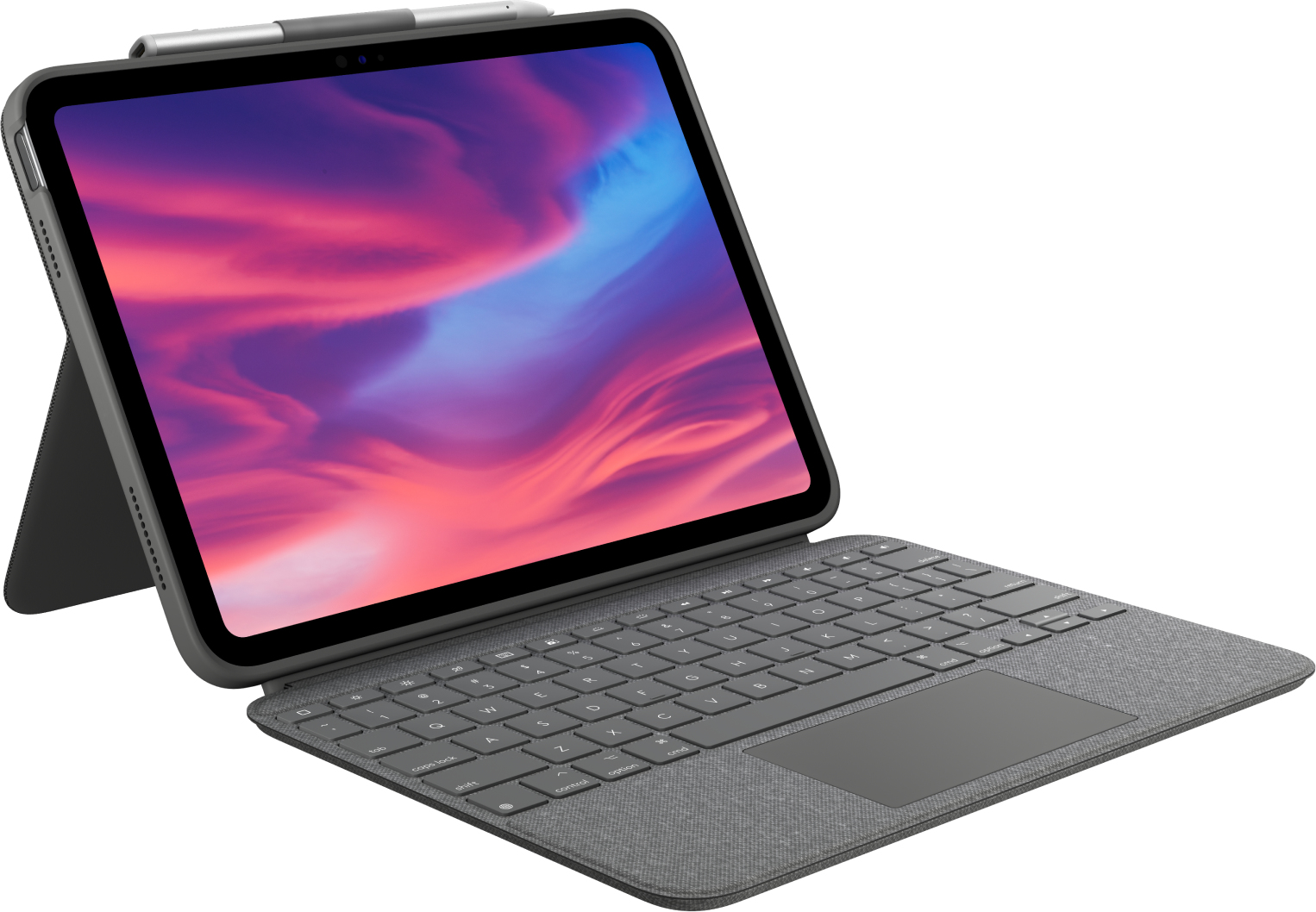 Logitech Combo Touch - Tastatur und Foliohlle - mit Trackpad - hintergrundbeleuchtet - Apple Smart connector - QWERTY - Nordisch (Dnisch/Finnisch/Norwegisch/Schwedisch)