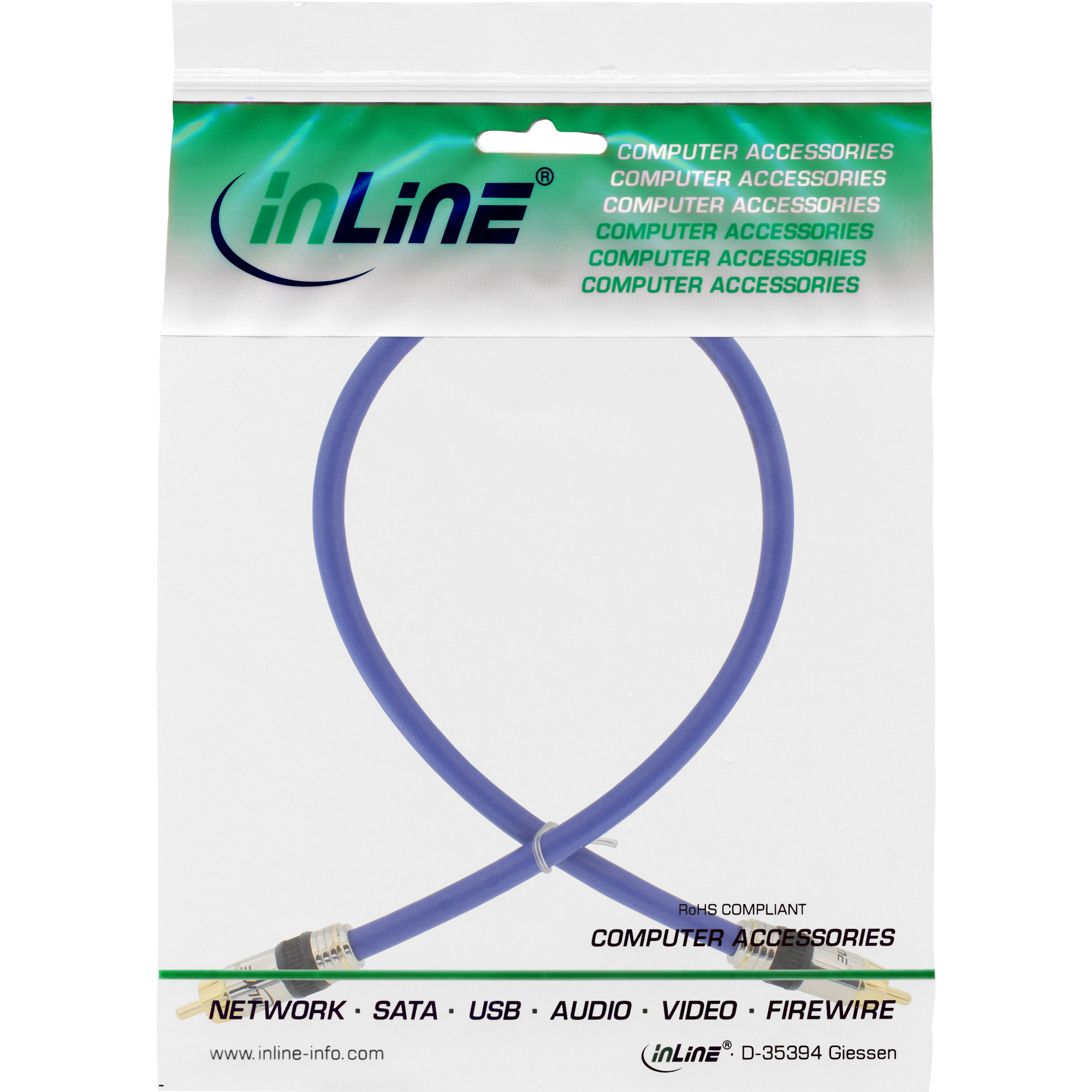InLine 89802P cable de v�deo compuesto 2 m RCA Azul