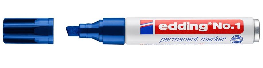 Edding No.1 marcatore permanente Punta smussata Blu