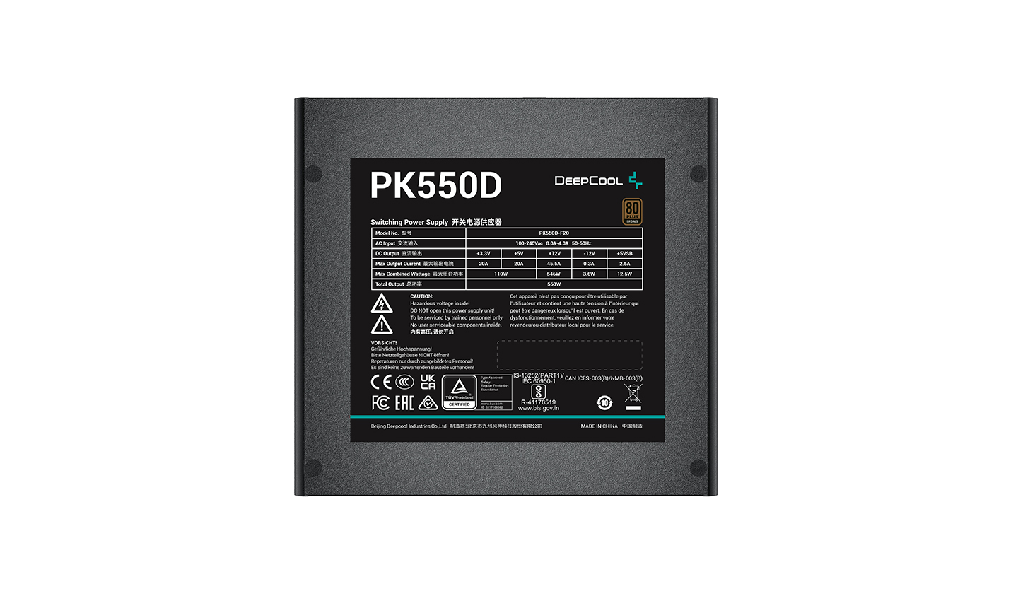 Deepcool R-PK550D-FA0B-EU | DeepCool PK550D power supply unit 550