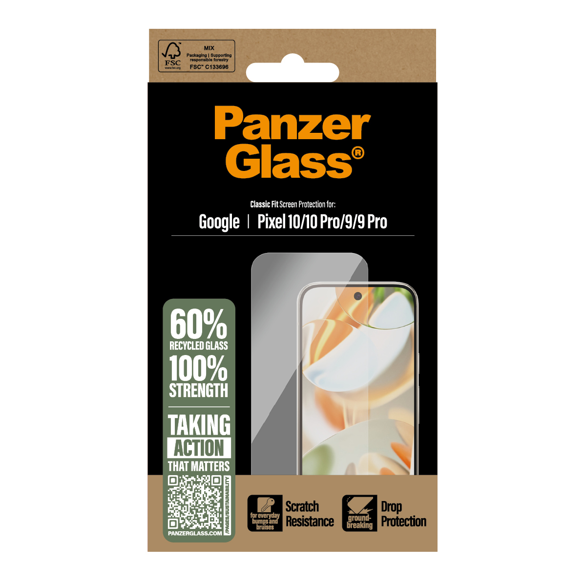 PanzerGlass Screen Protector Google Pixel 10/10 Pro/9/9 Pro CF