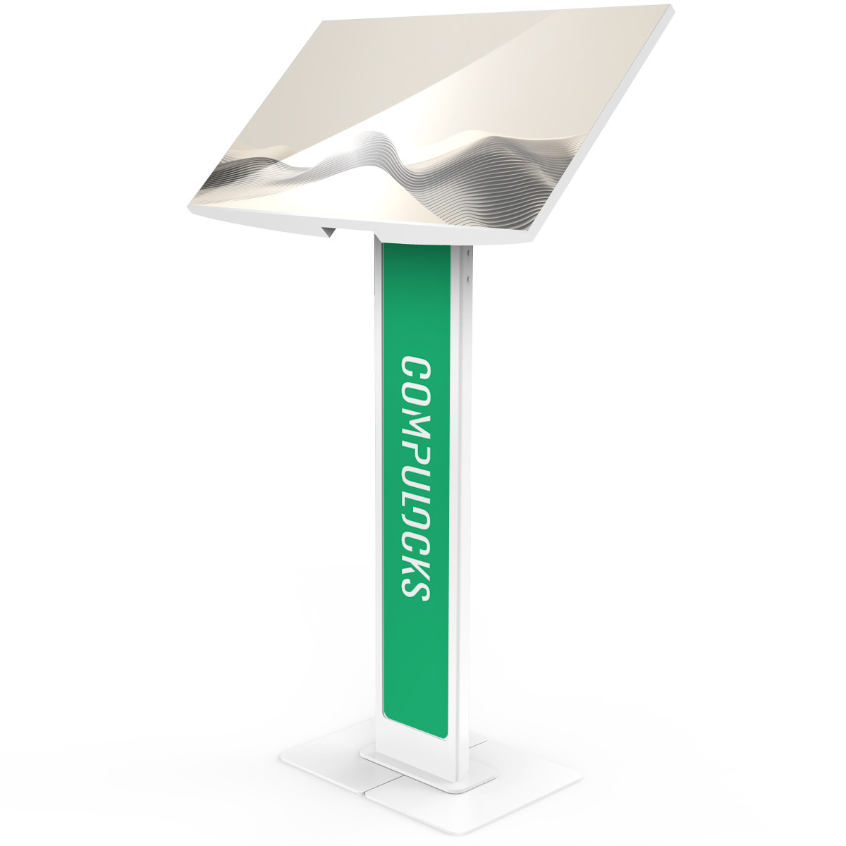 Compulocks Brandable VESA Floor Stand for Screens Up to 32 Inches - Aufstellung - f�r LCD-Display - brandable, mit gro�er Basisplatte - wei� - Bildschirmgr��e: bis zu 81,3 cm (bis zu 32 Zoll)