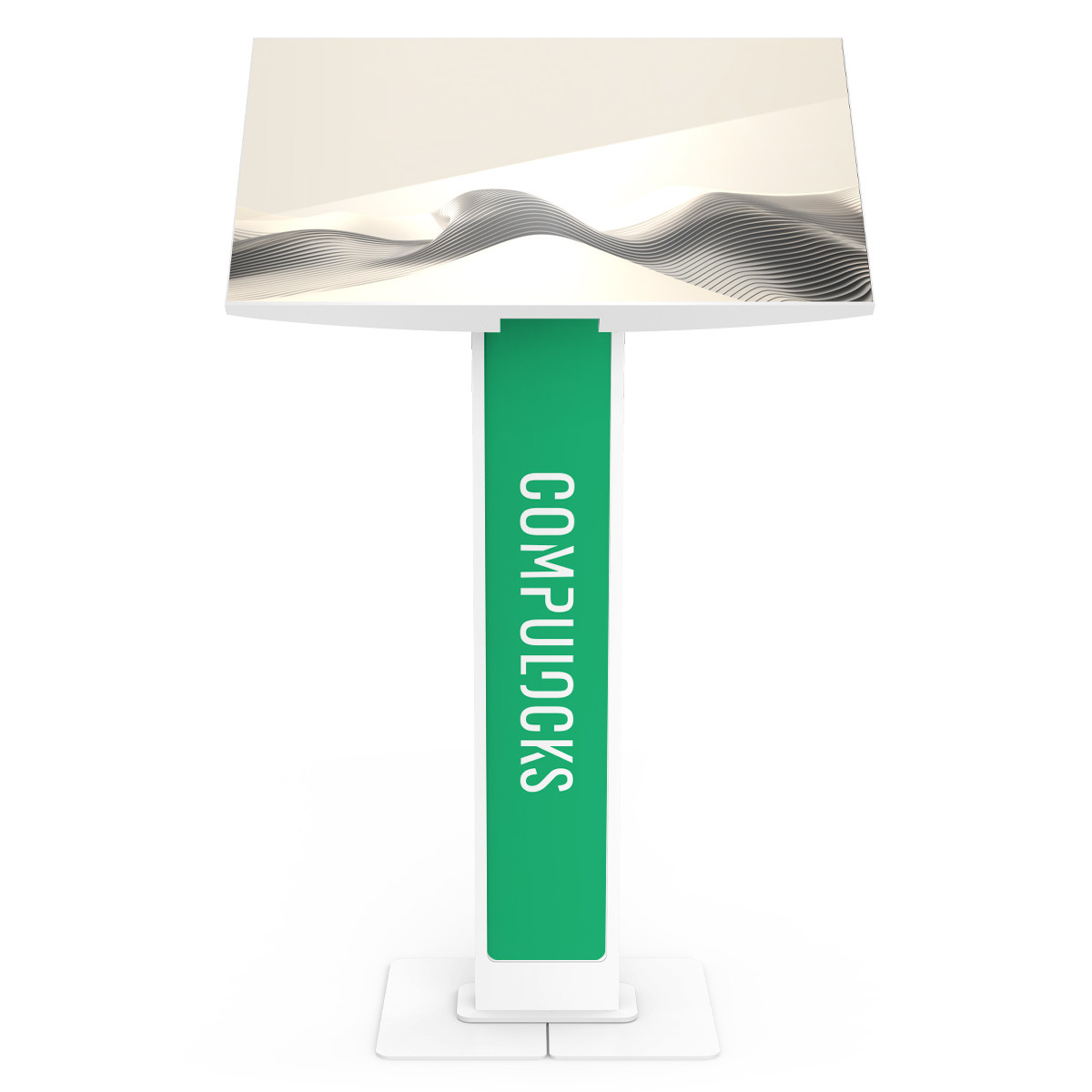 Compulocks Brandable VESA Floor Stand for Screens Up to 32 Inches - Aufstellung - f�r LCD-Display - brandable, mit gro�er Basisplatte - wei� - Bildschirmgr��e: bis zu 81,3 cm (bis zu 32 Zoll)