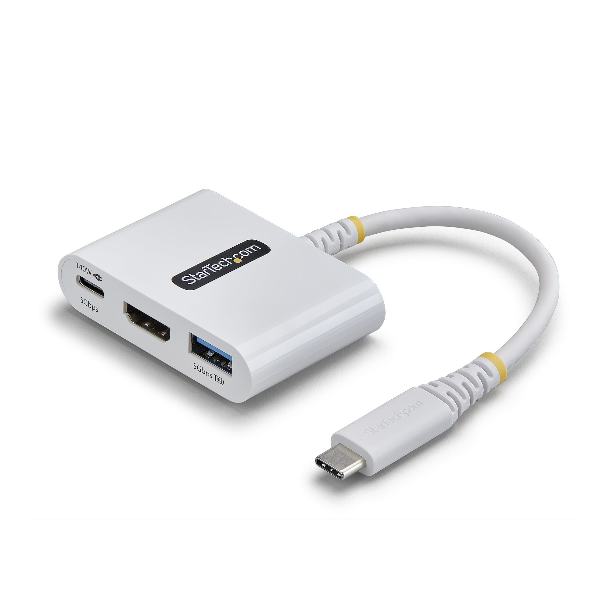 StarTech.com Adattatore Multiporta USB-C a HDMI con Ricarica PD 140W, HDMI 4K 60Hz, Hub USB 5Gbps, Mini Dock per MacBook, Dell, ThinkPad, HP, iPad, Tablet, Nero