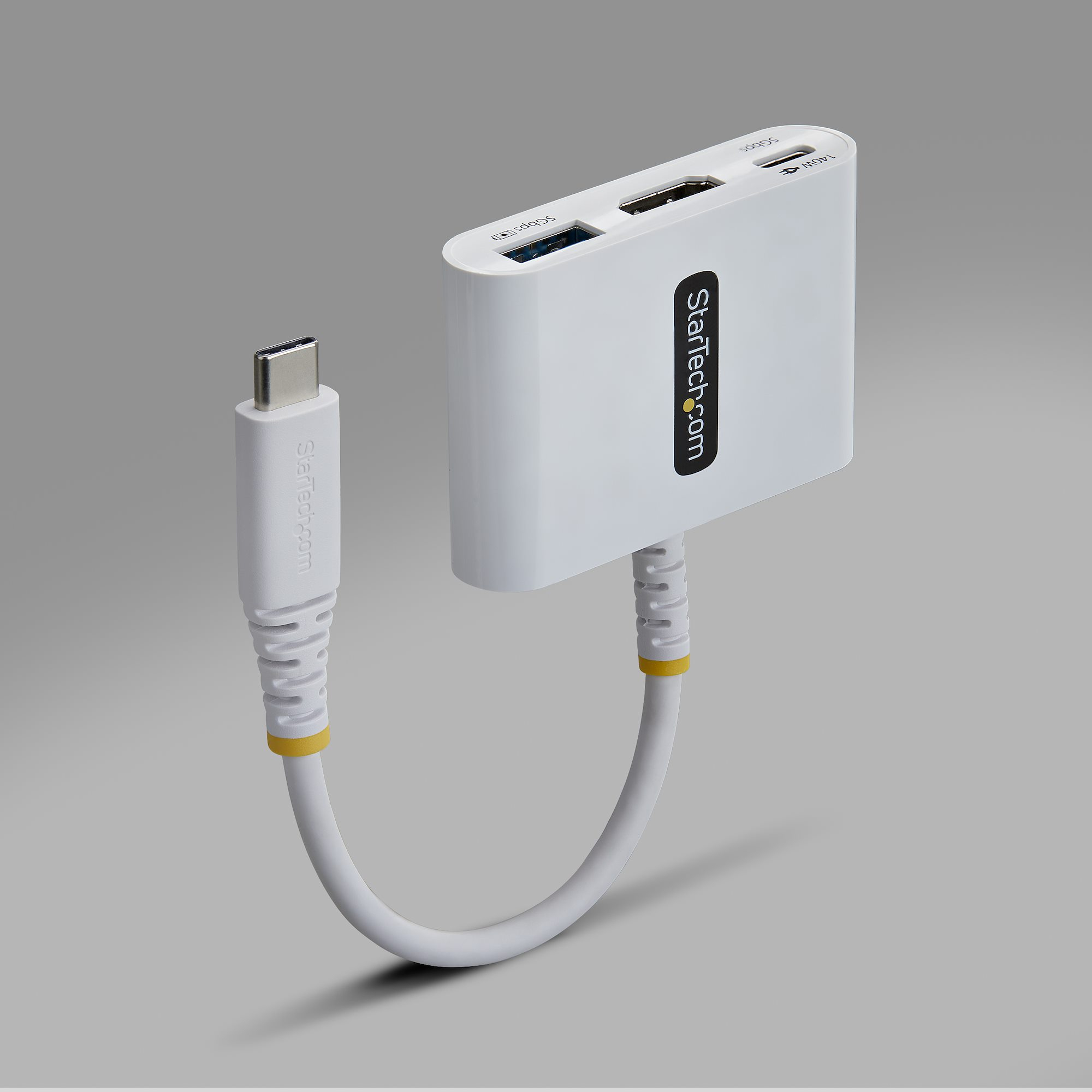 StarTech.com Adattatore Multiporta USB-C a HDMI con Ricarica PD 140W, HDMI 4K 60Hz, Hub USB 5Gbps, Mini Dock per MacBook, Dell, ThinkPad, HP, iPad, Tablet, Nero
