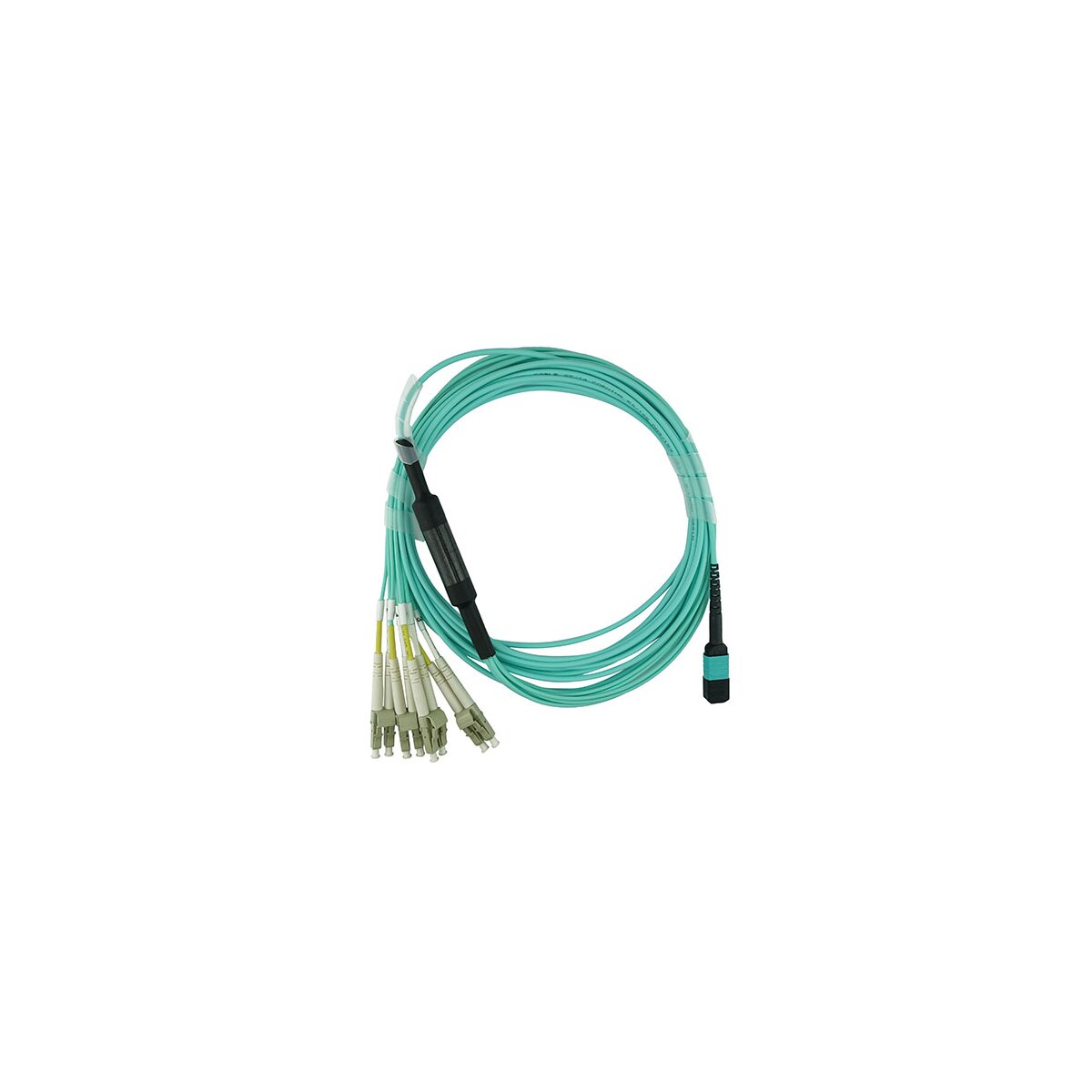 BlueOptics MC6709309-002-BO cavo a fibre ottiche 2 m MPO 4x LC OM3 Verde