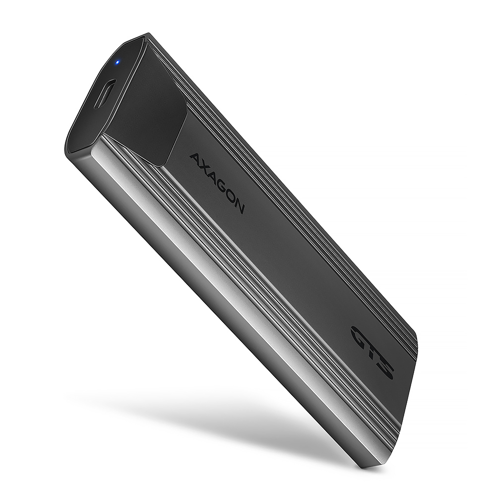 Axagon EEM2-GTS2 caja para disco duro externo Caja externa para unidad de estado slido (SSD) Negro M.2