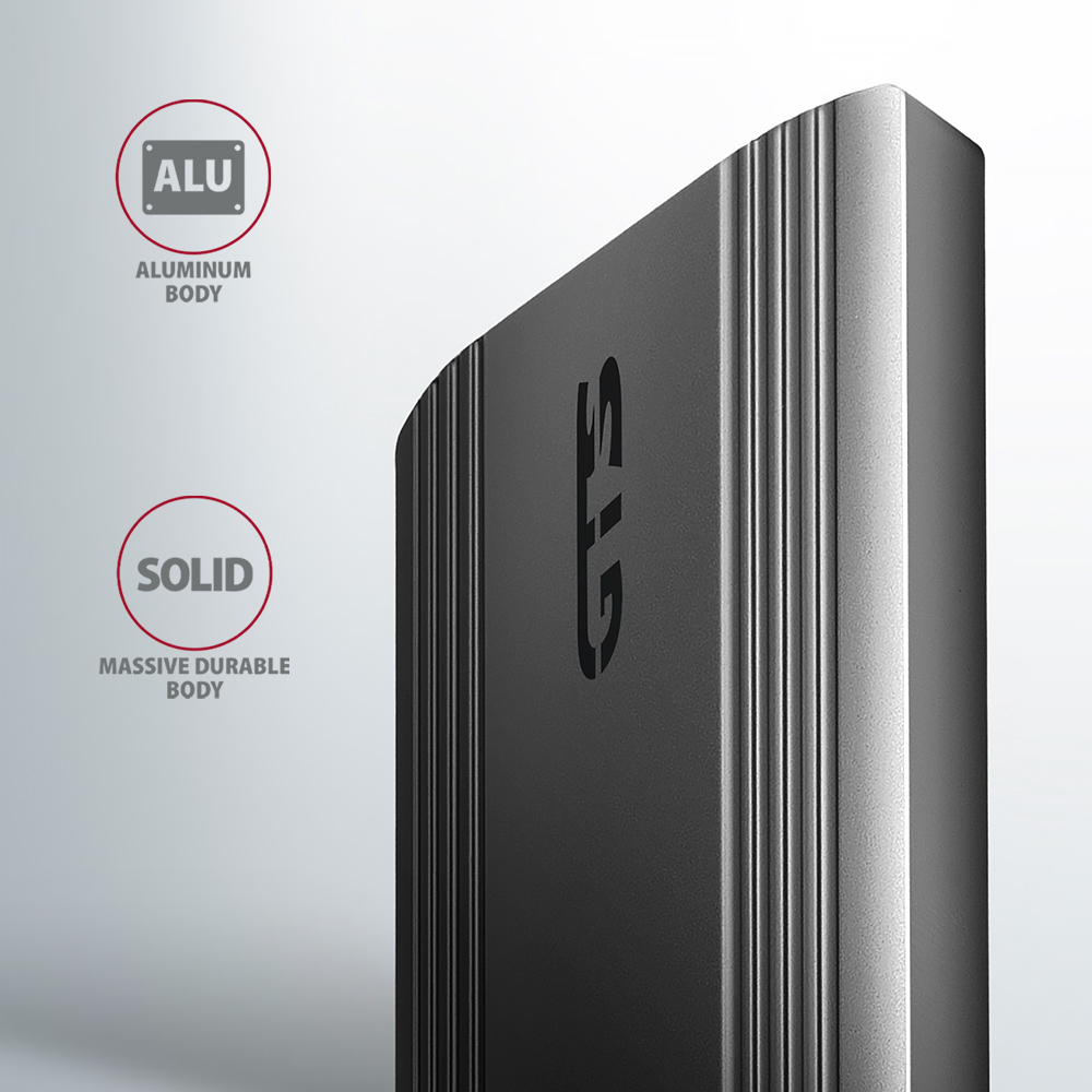 AXAGON EEM2-GTS2 M.2-Gehuse NVMe & SATA USB-C 3.1 10 Gbit/s - dunkelgrau