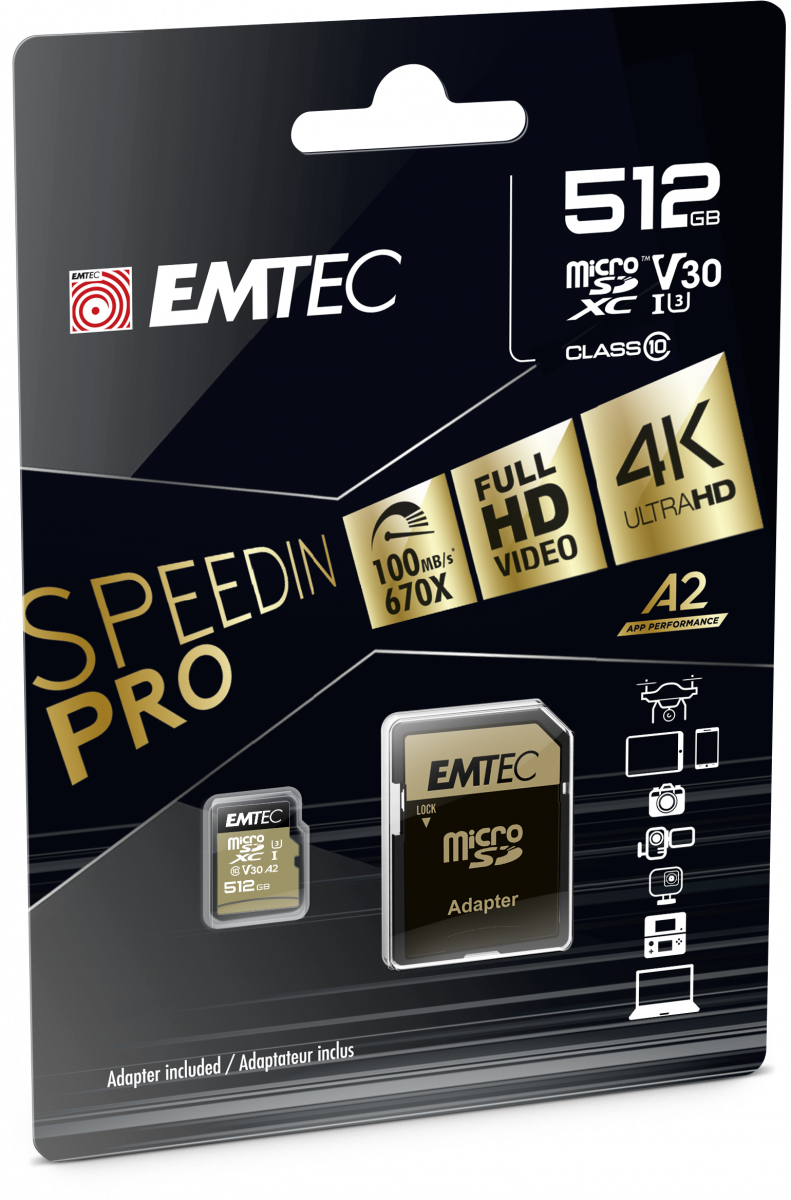 EMTEC SpeedIN PRO - Flash-Speicherkarte (SD-Adapter inbegriffen)