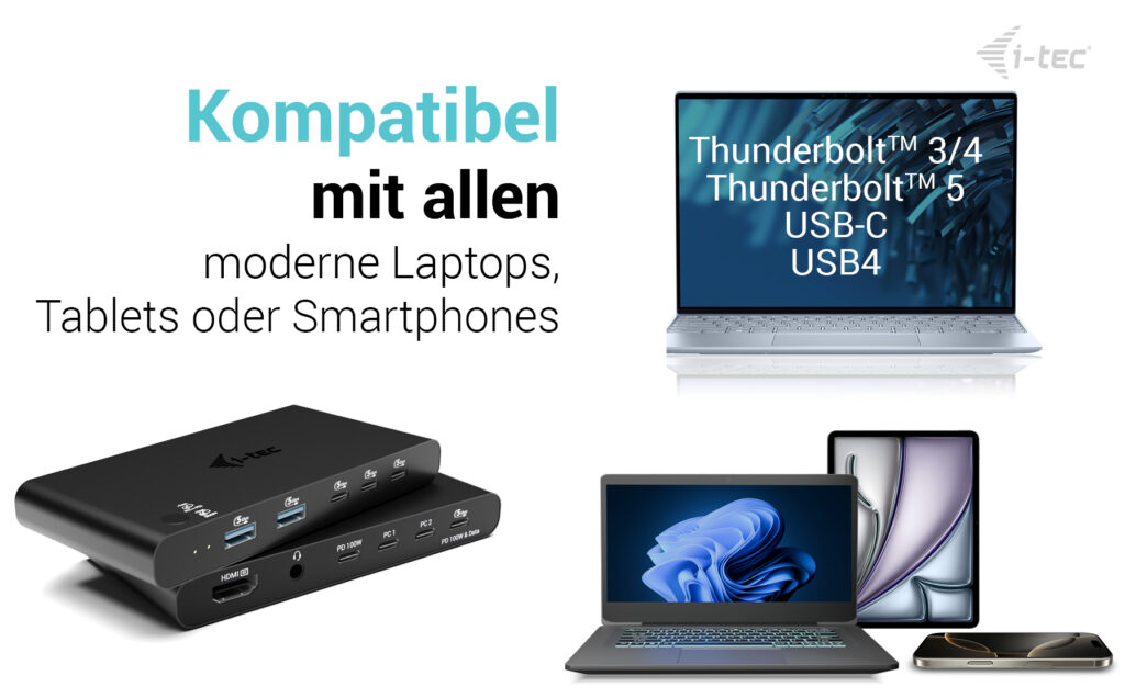 i-tec Dockingstation - USB-C / USB4 / Thunderbolt 3 / Thunderbolt 4 / Thunderbolt 5
