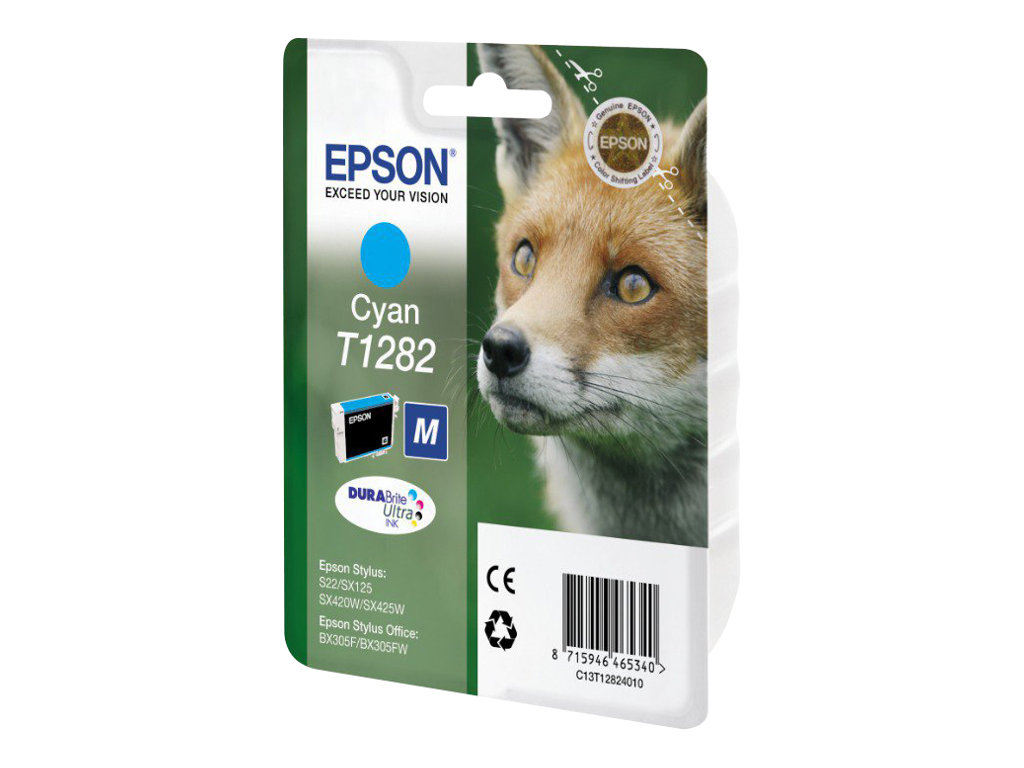 Epson Fox Singlepack Cyan T1282 DURABrite Ultra Ink