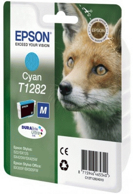 Epson Fox Singlepack Cyan T1282 DURABrite Ultra Ink