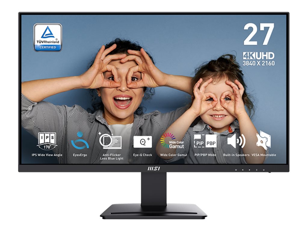 MSI Pro MP273U computer monitor 68.6 cm (27) 3840 x 2160 pixels 4K Ultra HD Black